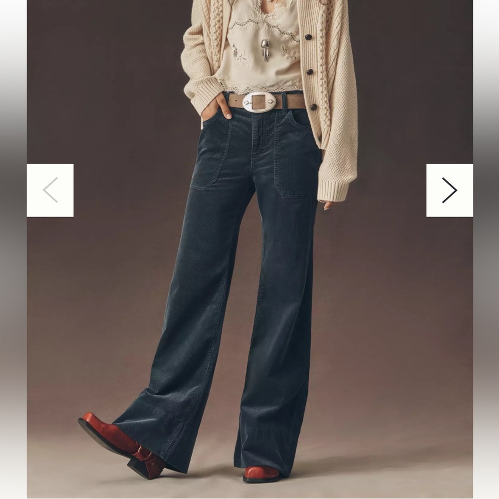 Anthropologie: The Rylan High-Rise Flare Jeans by Pilcro: Corduroy Edition